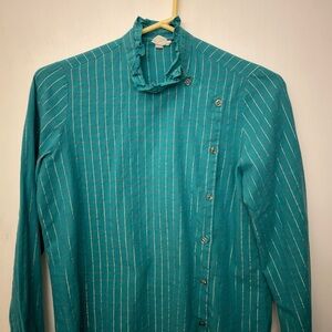 Green Striped Women’s Blouse